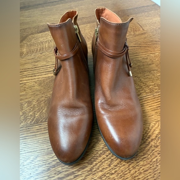 PIKOLINOS Daroca Tassel Ankle Boots Leather Heeled Comfort Brown Booties 39 - Picture 3 of 12